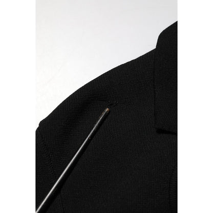 Dolce & Gabbana Black Viscose Single Breasted Blazer Jacket