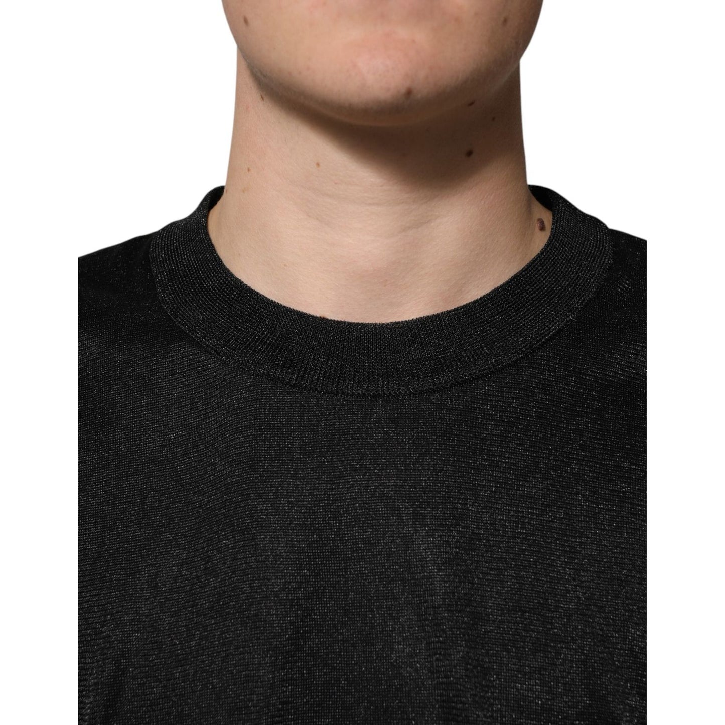 Dolce & Gabbana Black Polyester Pullover Sweatshirt Sweater TSH90638-44