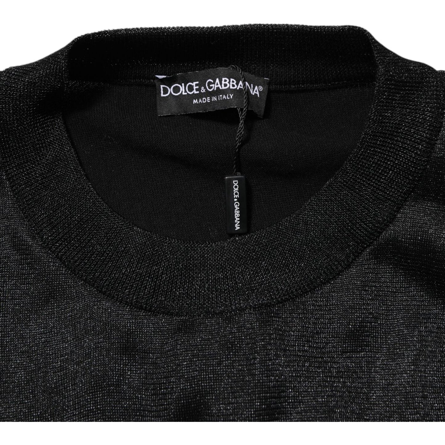 Dolce & Gabbana Black Polyester Pullover Sweatshirt Sweater TSH90638-44