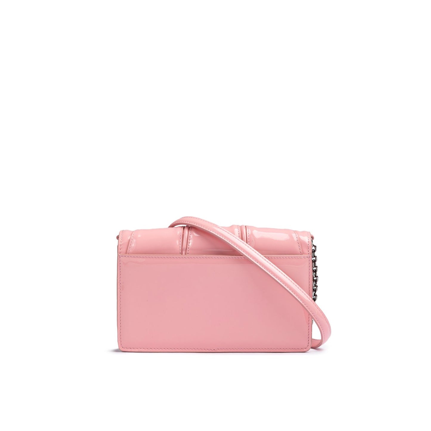 Ferrari Pink GT patent leather bag with chain Ferrari