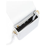 Off-White White/Gold Metallic Stripe Crossbody Bag OF8056121179356