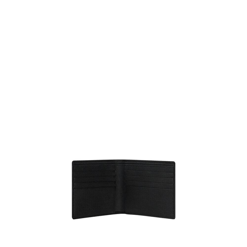 Saint Laurent Black Calf Leather Bos Taurus Wallet
