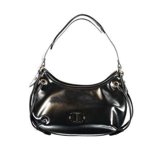 Twinset Black Polyurethane Women Hobo Bag1728,67403481248,Bags,Black,Handbags - Bags,New with tags,Twinset,Women