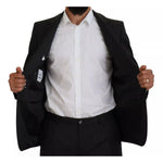 Dolce & Gabbana Melange Grey Wool 2 Piece MARTINI Suit