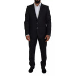 Dolce & Gabbana Melange Grey Wool 2 Piece MARTINI Suit
