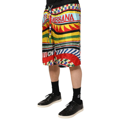 Dolce & Gabbana Multicolor Sicilian Carretto Shorts Swimwear