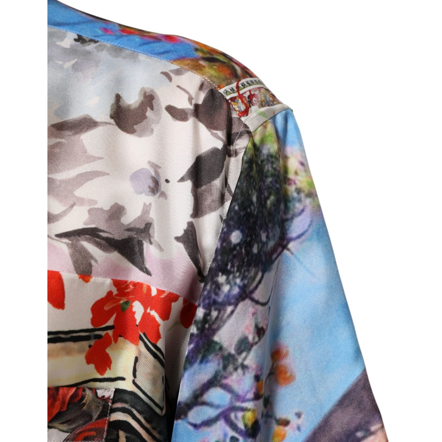 Dolce & Gabbana Multicolor Printed Casual Short Sleeve Shirt
