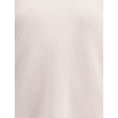 Forte_Forte White Wool Cashmere Sweater