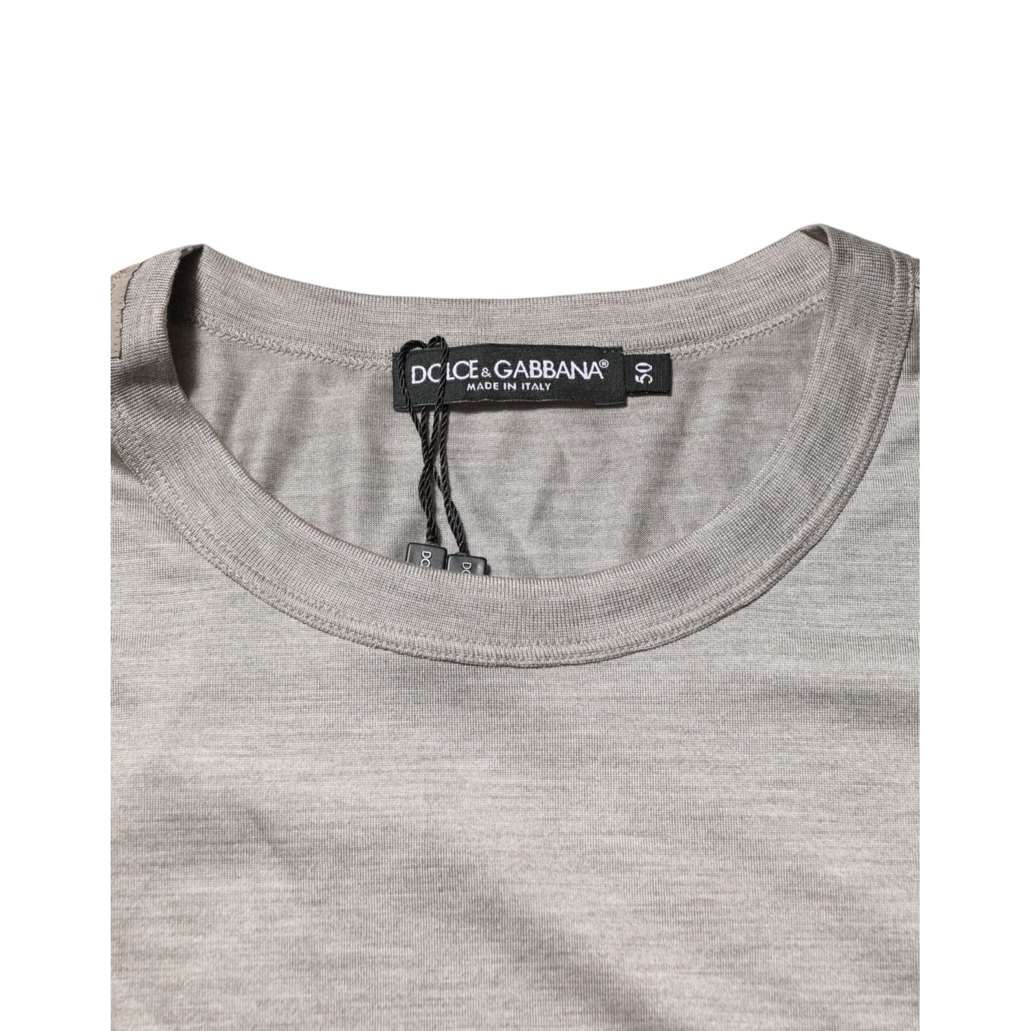 Dolce & Gabbana Beige Hazelnut Cotton Shortsleeve Shirt T-shirt