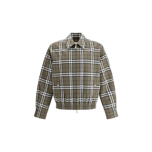 Burberry Green Wool Bomber