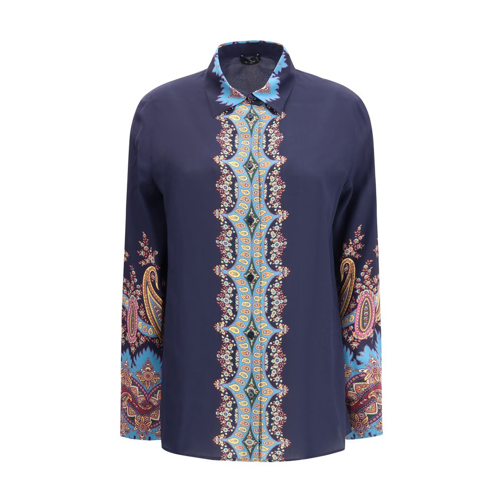 Etro Multicolor Silk Pattern Shirt Etro