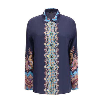 Etro Multicolor Silk Pattern Shirt Etro