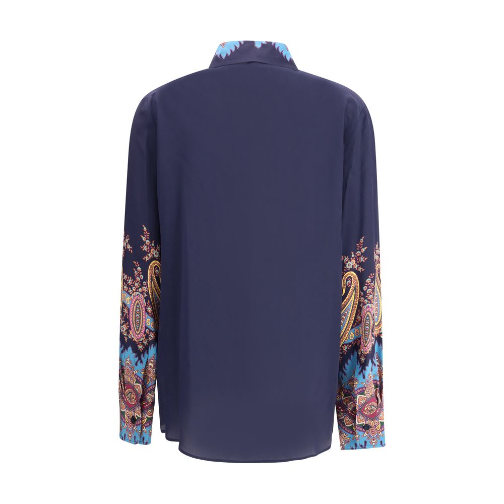 Etro Multicolor Silk Pattern Shirt Etro