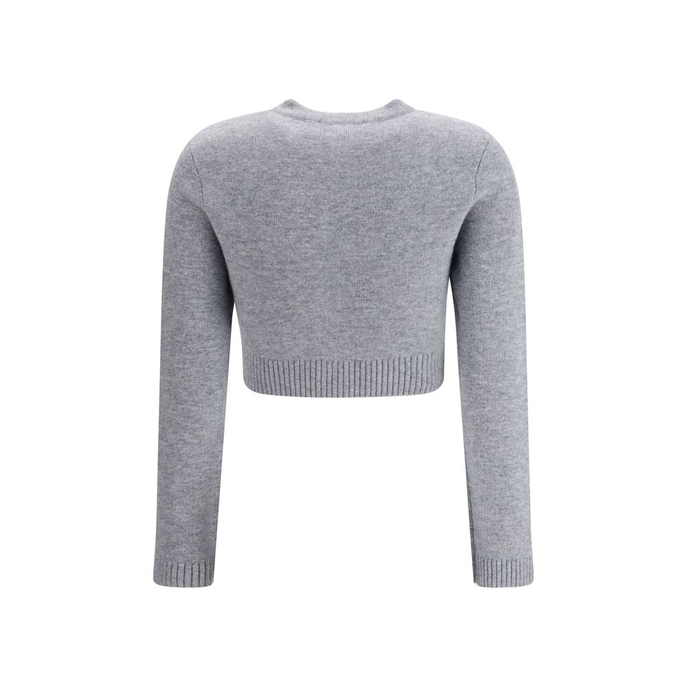 Self-Portrait Wool Cardigan SE-AW25018CAGRGREY-M