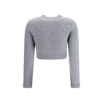 Self-Portrait Wool Cardigan SE-AW25018CAGRGREY-M