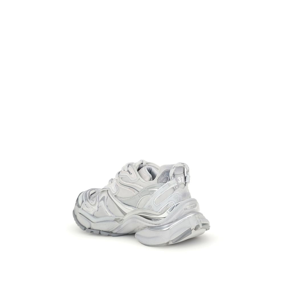 Balenciaga Silver Rubber Athletic Sneakers