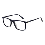 Fila Blue Men Glasses Frame, full-rim, cellulose acetate, rectangle style, spring hinge, size 53-18-145, branded case included.