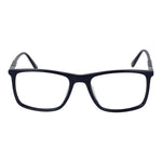 Fila Blue Men Glasses Frame, full-rim rectangle style, cellulose acetate with demo lenses, featuring spring hinge, size 53-18-145.