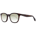 Ted Baker Brown Men Sunglass with full-rim acetate frame and gradient green lenses, offering 100% UVA & UVB protection.