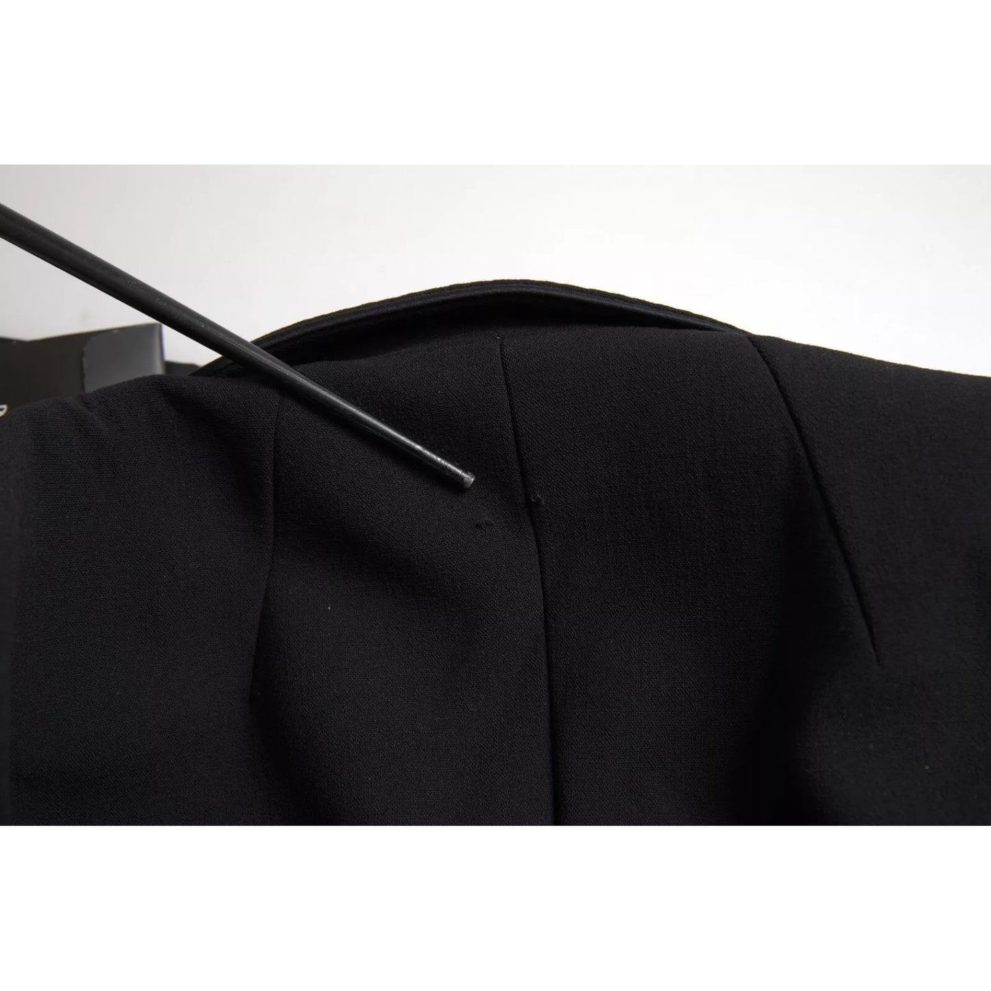 Dolce & Gabbana Black Wool Single Breasted Cropped Jacket