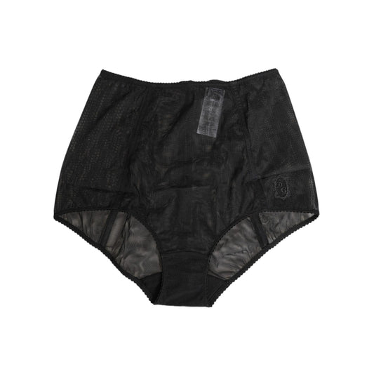 Dolce & Gabbana Black High Waist Mesh Sheer Shapewear Underwear