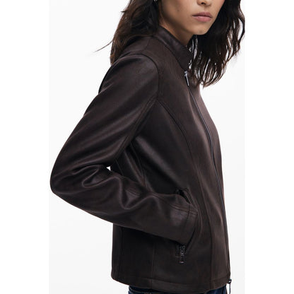 Desigual Brown Polyester Women's Jacket