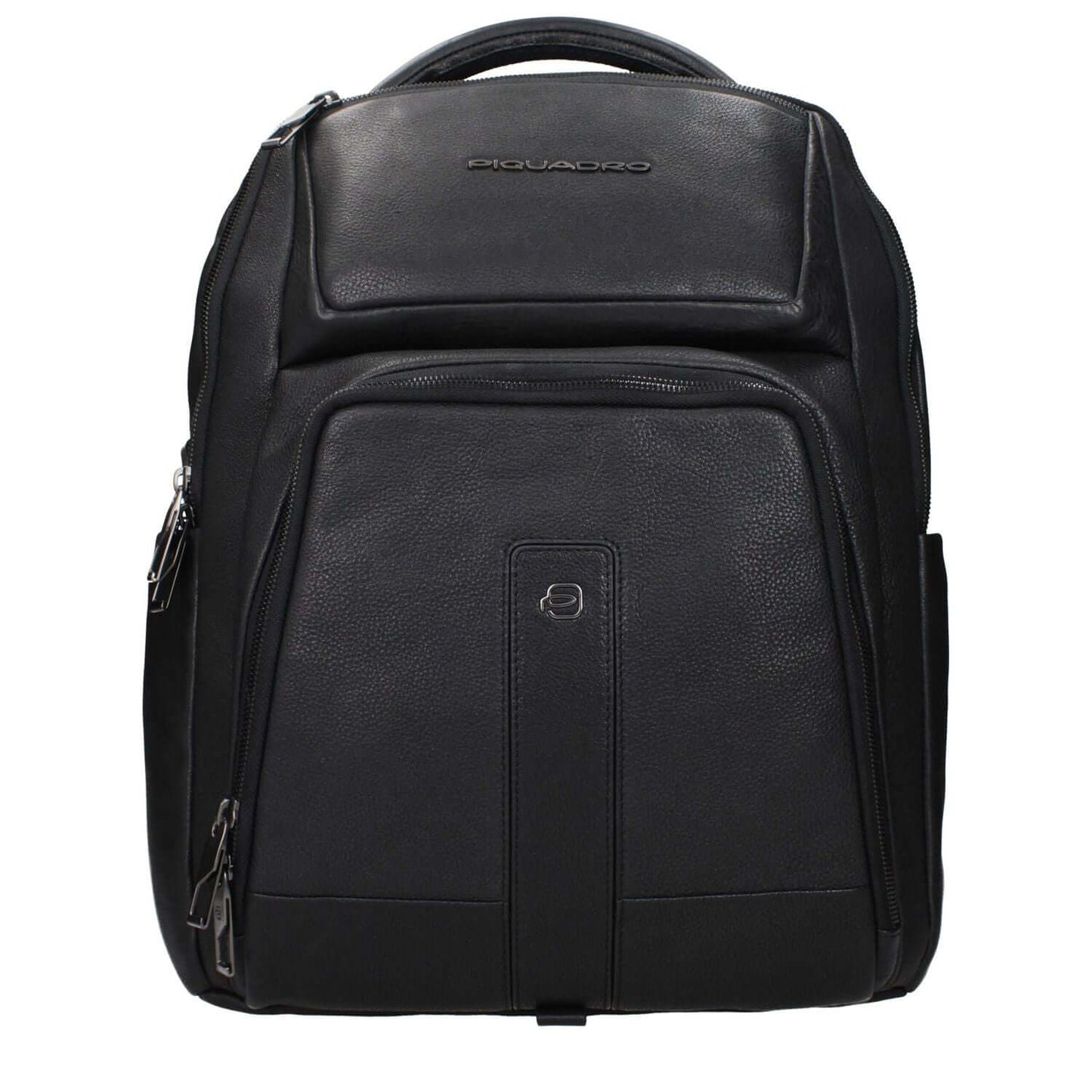 Piquadro Black Leather Backpack