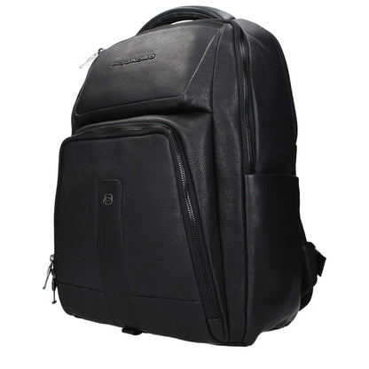 Piquadro Black Leather Backpack