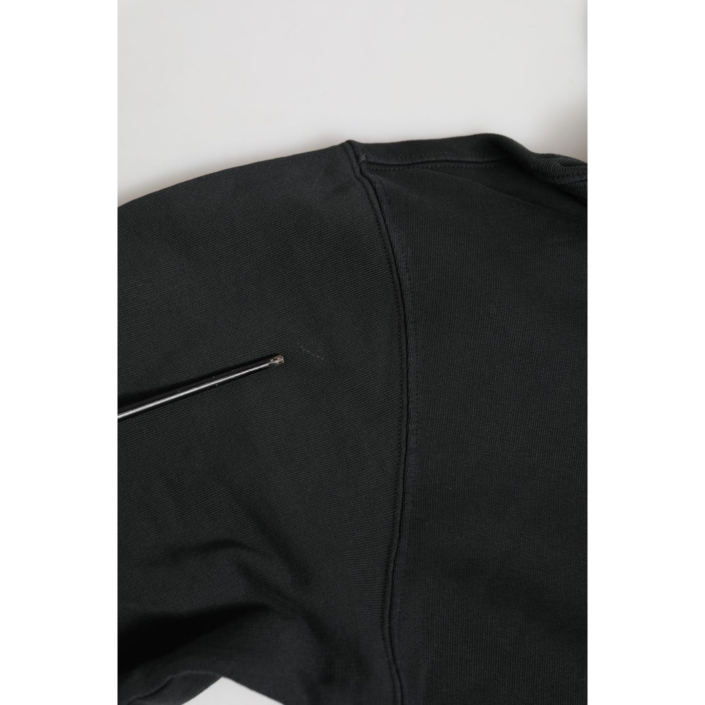 Dolce & Gabbana Black Logo FullZip Hooded Sweatshirt Sweater