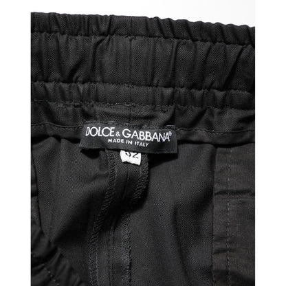 Dolce & Gabbana Black Drawstring Men Jogger Sweatpants Pants