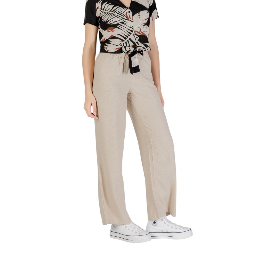 Only Beige Linen Casual Pants Only