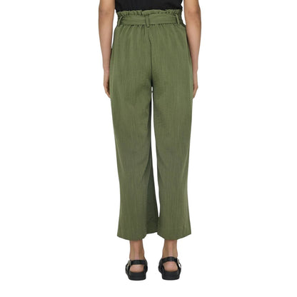 Only Green Viscose Casual Pants