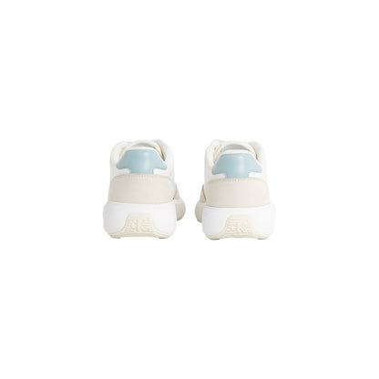 Calvin Klein Jeans Beige Leather Athletic Sneakers