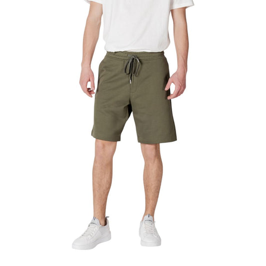 Replay Green Cotton Bermuda Shorts Replay