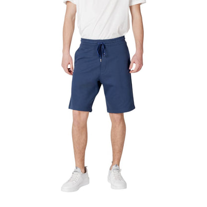 Replay Blue Cotton Bermuda Shorts Replay