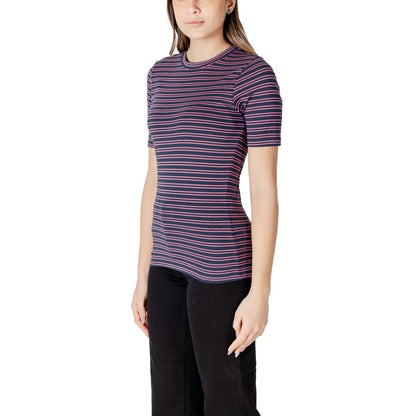ICHI Bicolor Cotton T-Shirt 1728,71956299936,Bicolor,Clothing,ICHI,IT38|XS,New with tags,T-Shirts - Clothing,Women