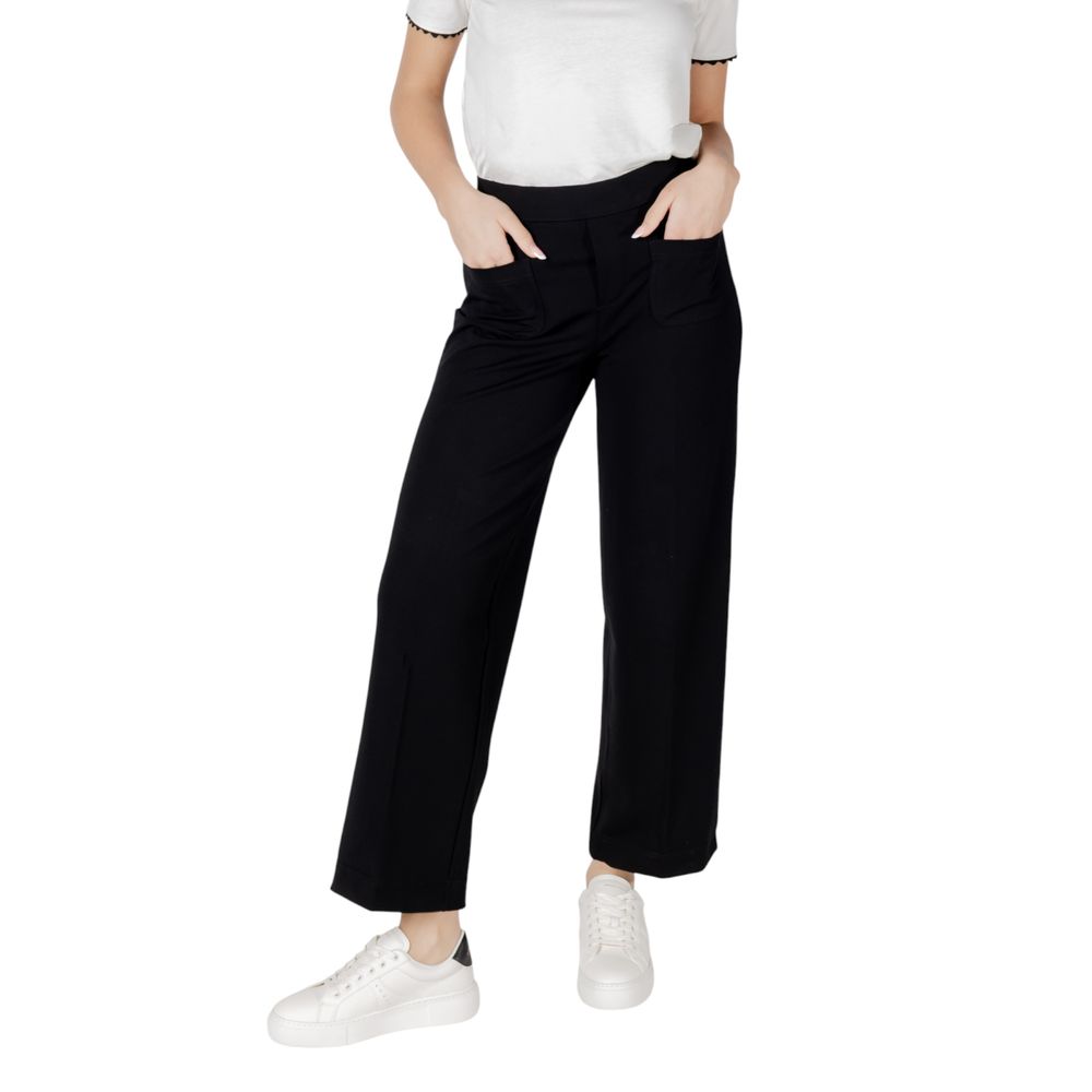 Street One Black Viscose Casual Pants