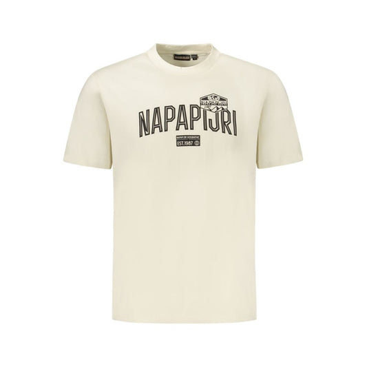 Napapijri Beige Cotton Men T-Shirt1728,3XL,67403481248,Beige,Clothing,L,M,Men,Napapijri,New with tags,S,T-Shirts - Clothing,T-Shirts - T-Shirts - Clothing,XL,XXL