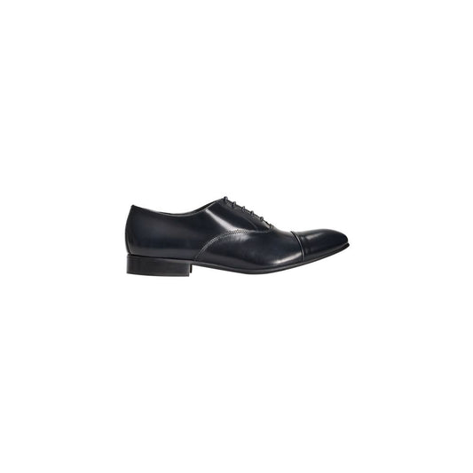 Roberto Pepe Luxury Blue Leather Men Shoe
