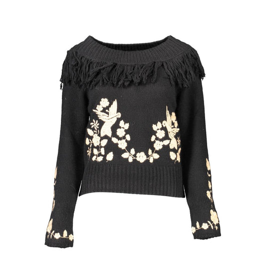Blugirl Black Viscose Women Sweater1728,67403481248,Black,Blugirl,Clothing,L,M,New with tags,S,Sweaters - Clothing,Sweatshirts - Sweaters - Clothing,Women,XL,XS