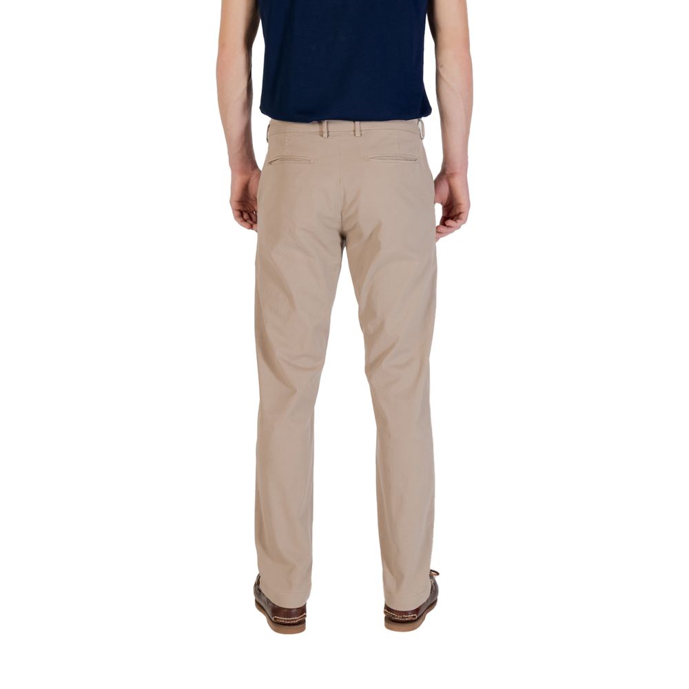 Borghese Beige Cotton Skinny Pants Borghese