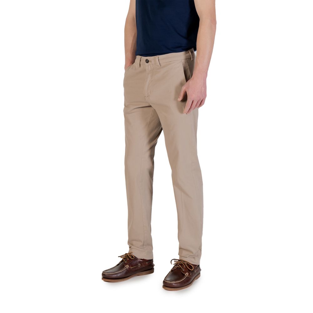 Borghese Beige Cotton Skinny Pants Borghese
