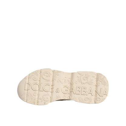 Sole of Dolce & Gabbana Multicolor Daymaster Low Top Sneakers Shoes showing logo and detailed craftsmanship.