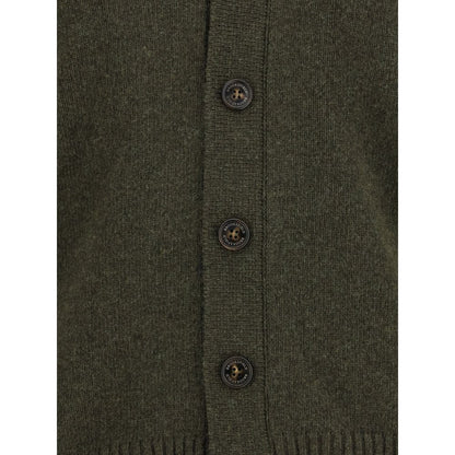 Brooksfield Green Fleece Wool Cardigan
