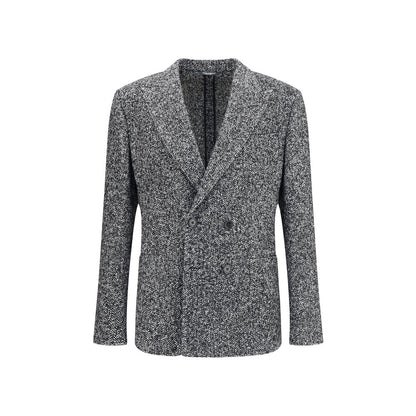 Dolce & Gabbana Gray Fleece Wool Coat
