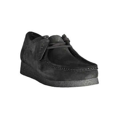 Clarks Black Leather Men Sneaker