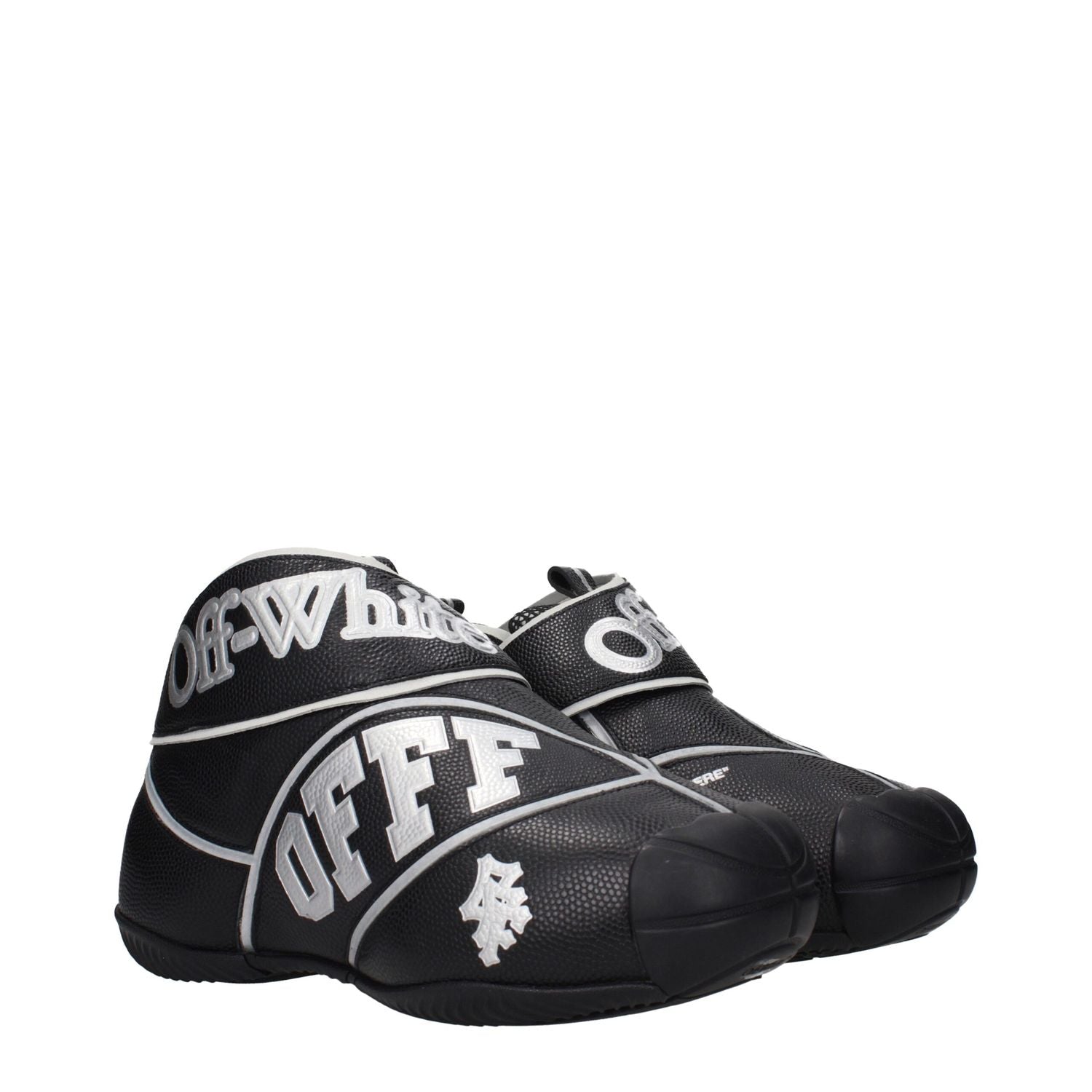 Off-White Black Leather High Top Sneakers