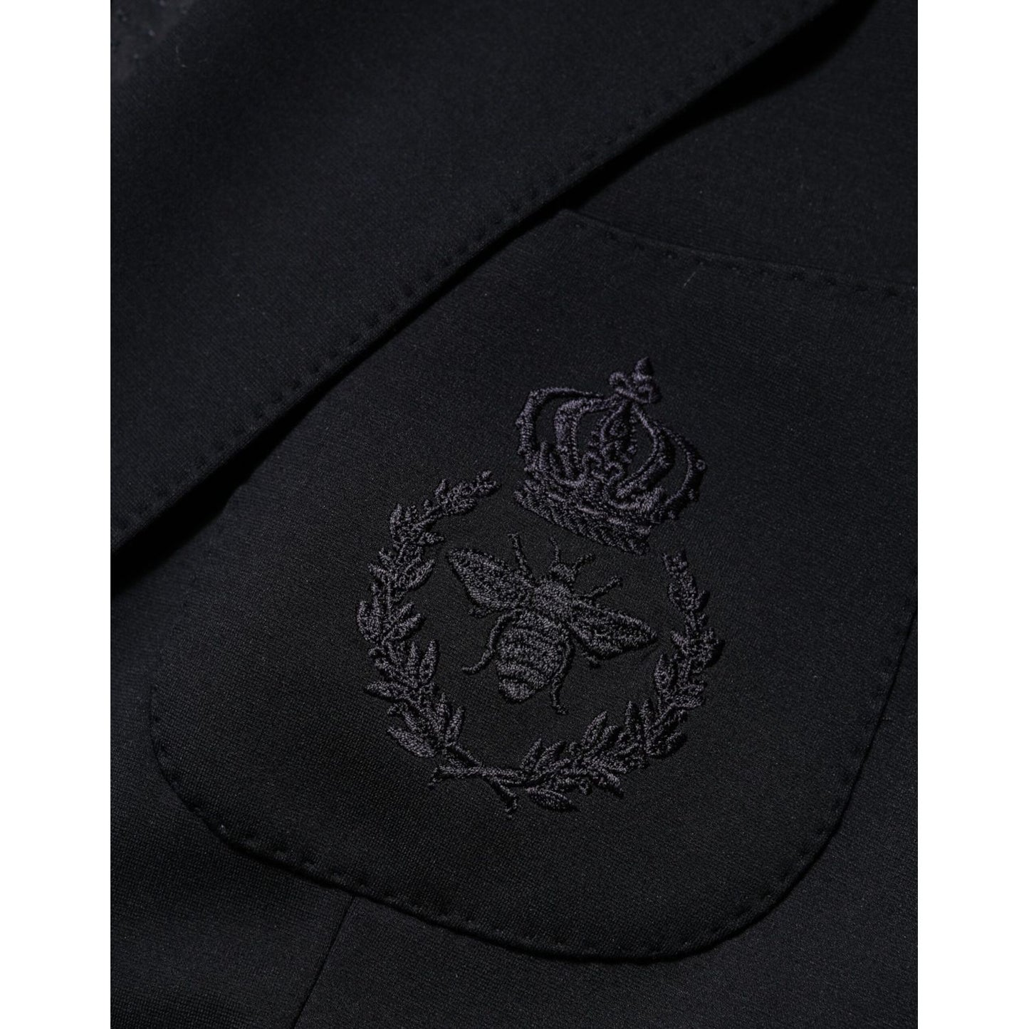 Dolce & Gabbana Black Viscose 2 Buttons Suit Jacket Blazer