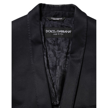 Dolce & Gabbana Blue Cotton 1 Button Suit Jacket Blazer