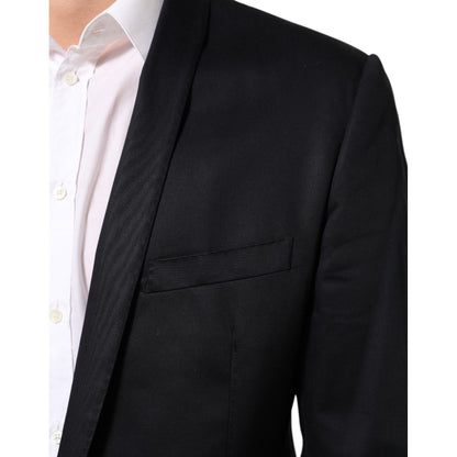 Dolce & Gabbana Blue Cotton 1 Button Suit Jacket Blazer